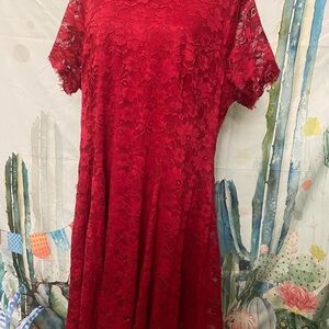 Elegant Red Lace Dress size 2X torrid brand